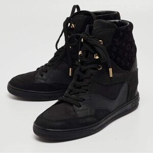 Louis Vuitton Black Monogram High-Top Sneakers